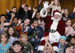 Kids with Santa Claus