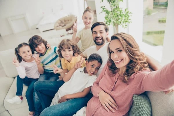 A family feels secure after opening an IRA certificate.