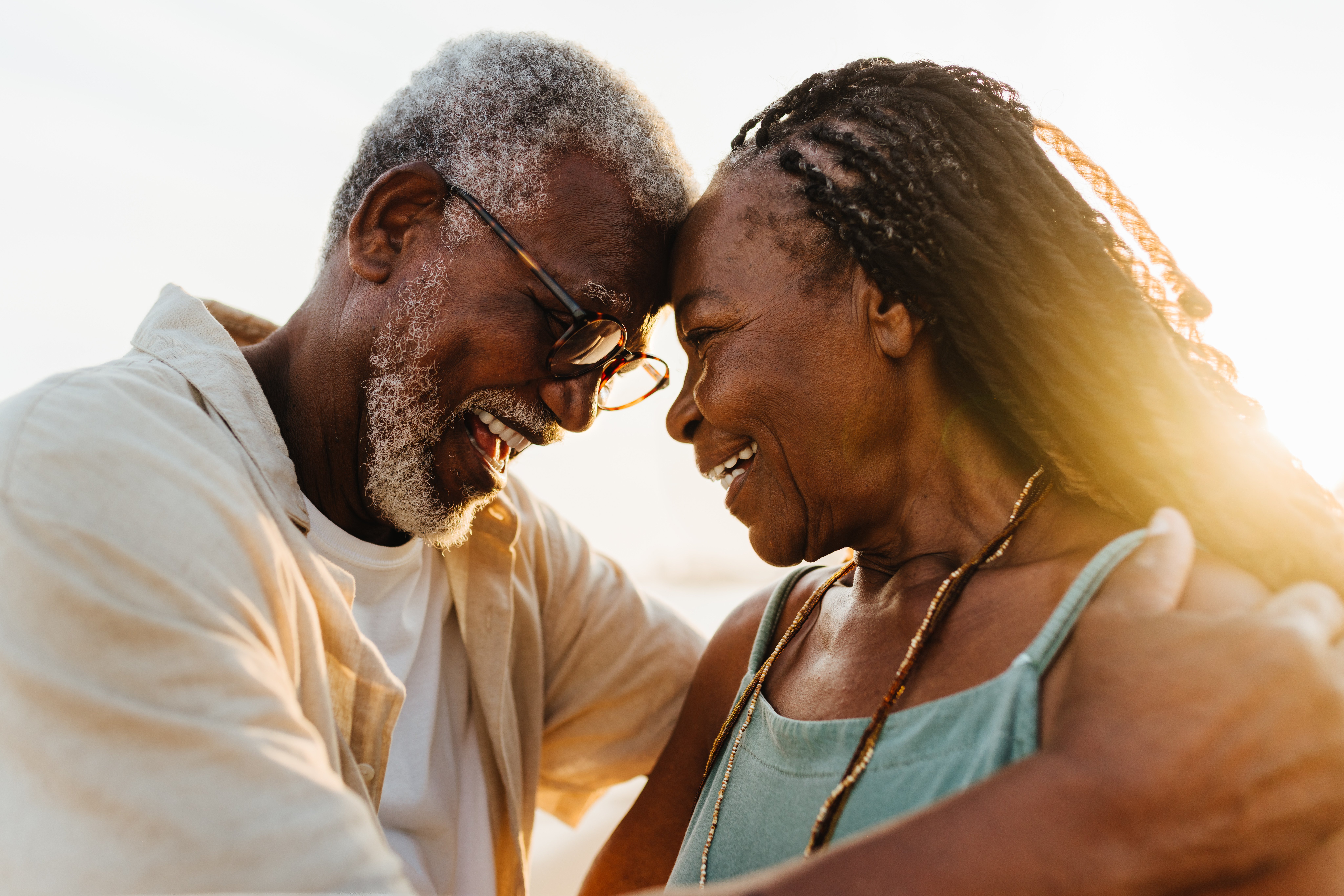 A couple enjoy time together, secure in the knowledge that their retirement savings plans are on track.