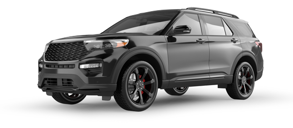 Black sporty SUV bought with Utah auto loan