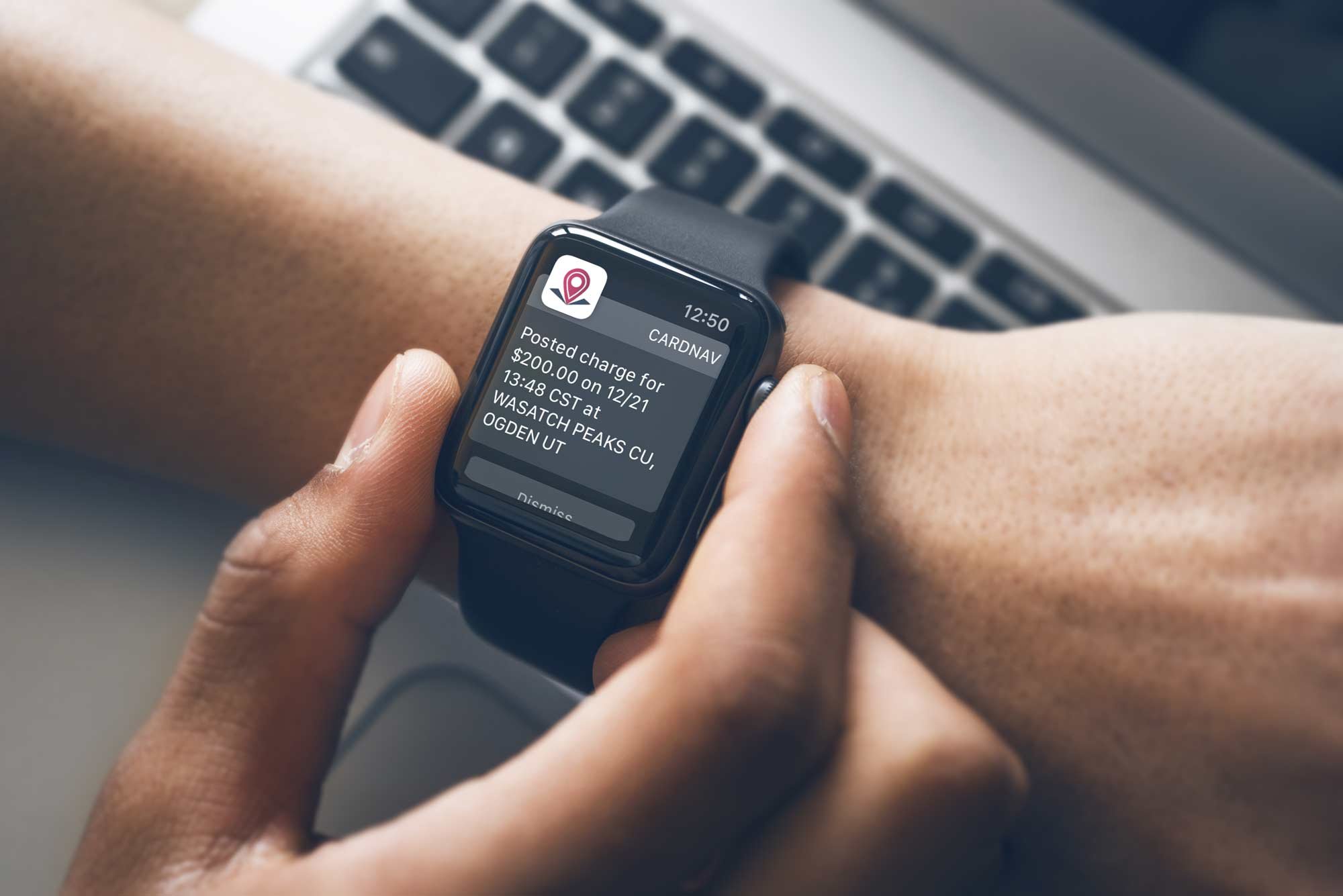 Transaction alert on Apple watch