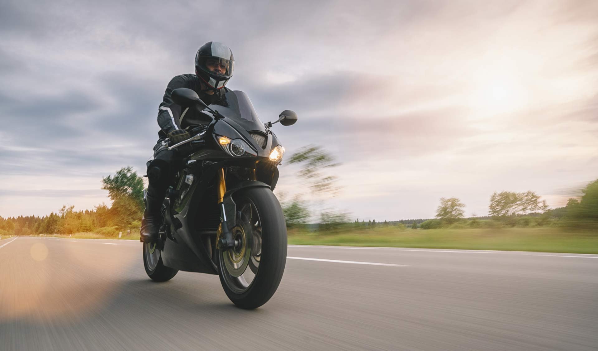 Motorcycle on the road