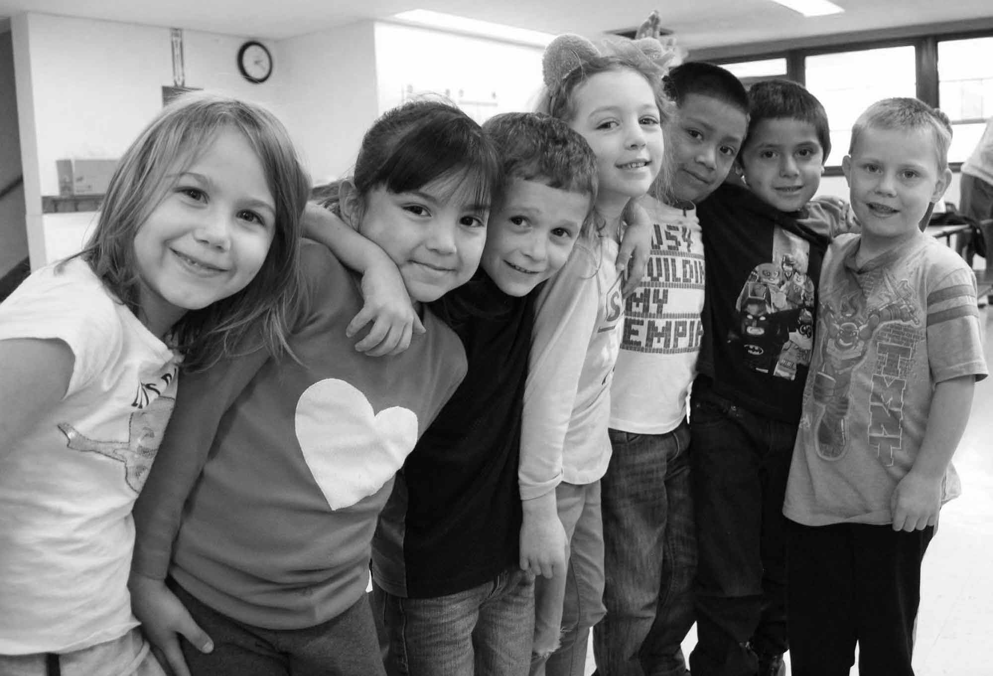 Group of kids smiling