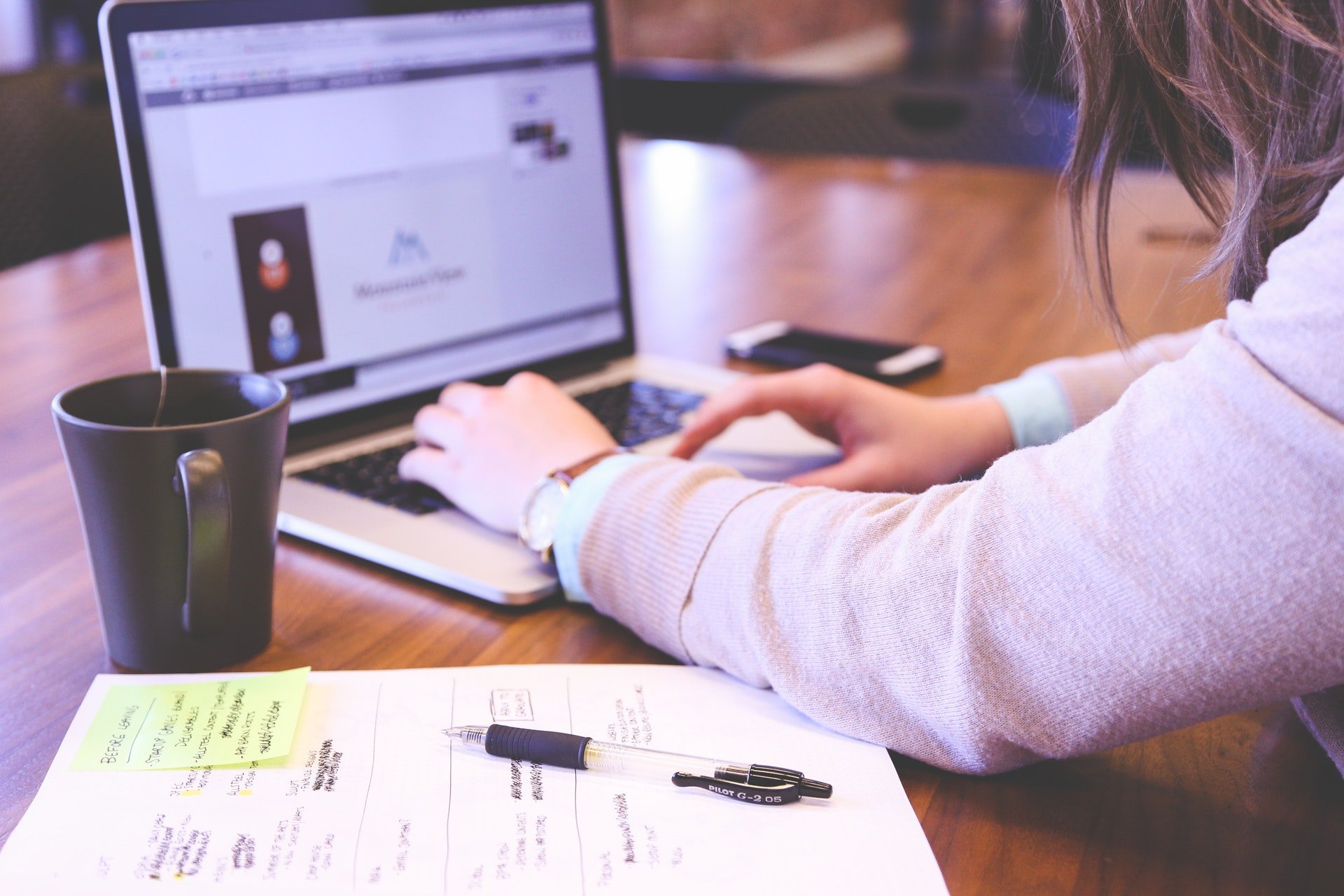 person working at computer