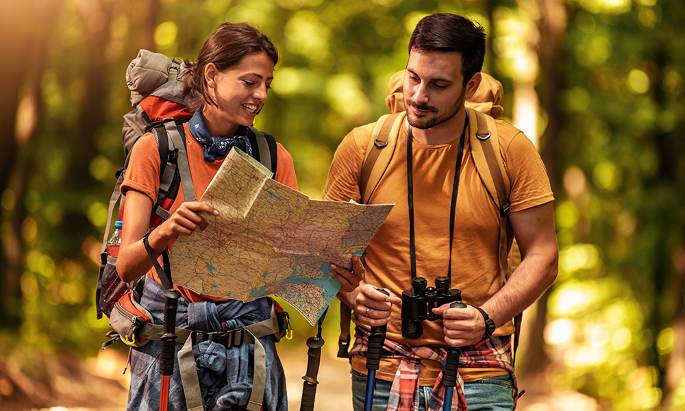couple hiking